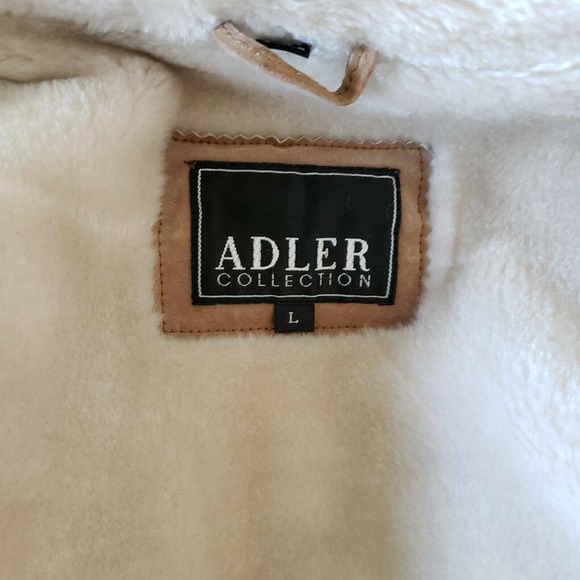 Adler Collection Women's Tan Lamb Skin Leather Jacket Size Large - Picture 11 of 11